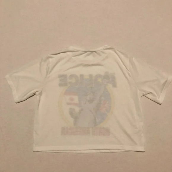 The Police North America Band Tee Crop Top Shein Womens Size Small - Picture 10 of 16